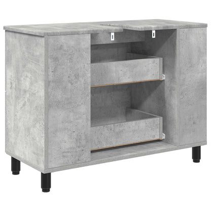 vidaXL Bathroom Vanity Unit Concrete Grey 80 x 35 x 60 cm