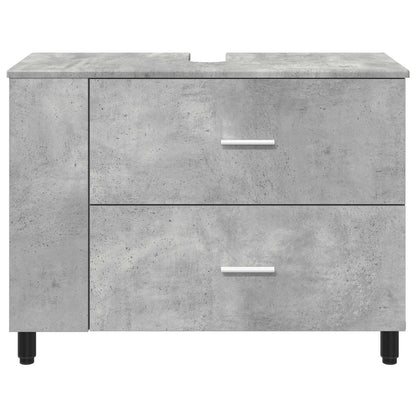 vidaXL Bathroom Vanity Unit Concrete Grey 80 x 35 x 60 cm