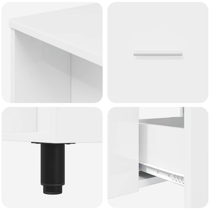 vidaXL Bathroom Vanity Unit High Gloss White 80 x 35 x 60 cm