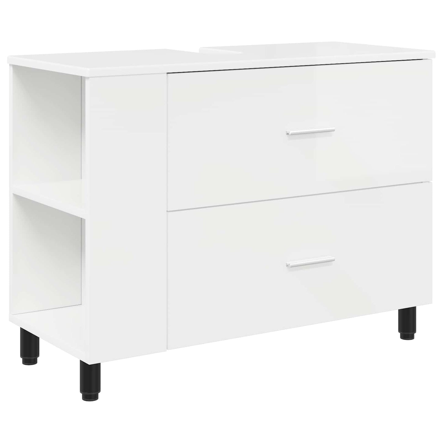 vidaXL Bathroom Vanity Unit High Gloss White 80 x 35 x 60 cm