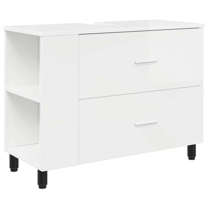 vidaXL Bathroom Vanity Unit High Gloss White 80 x 35 x 60 cm
