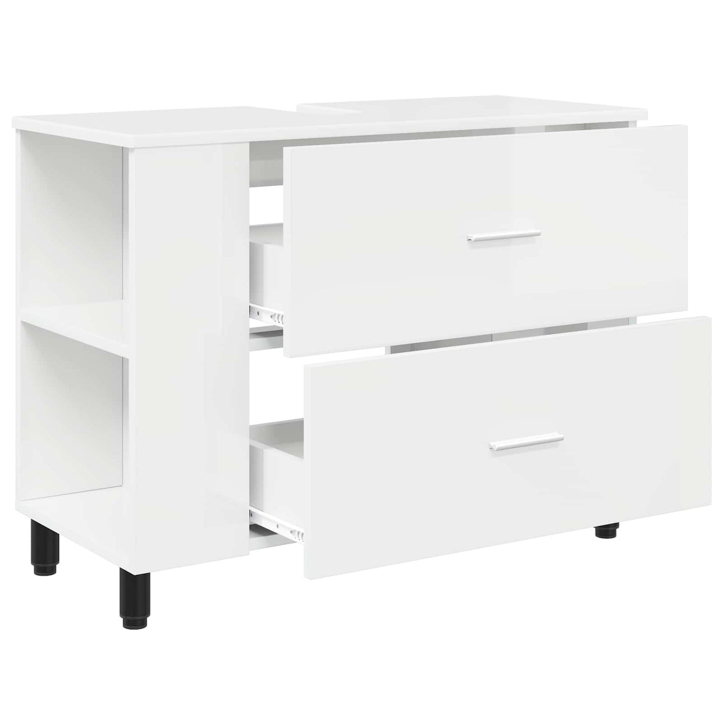 vidaXL Bathroom Vanity Unit High Gloss White 80 x 35 x 60 cm