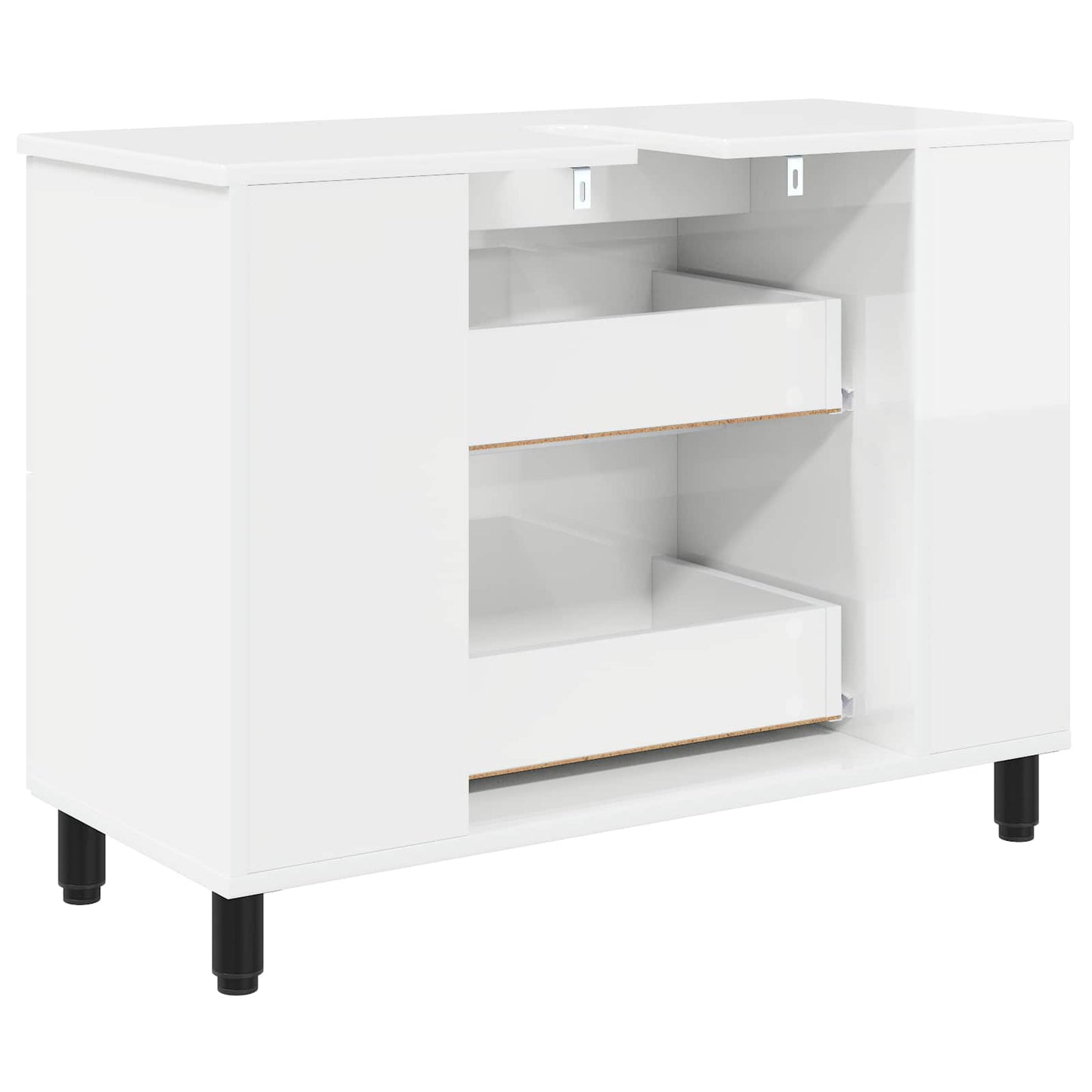 vidaXL Bathroom Vanity Unit High Gloss White 80 x 35 x 60 cm