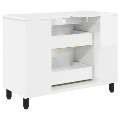 vidaXL Bathroom Vanity Unit High Gloss White 80 x 35 x 60 cm