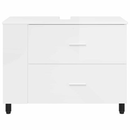 vidaXL Bathroom Vanity Unit High Gloss White 80 x 35 x 60 cm