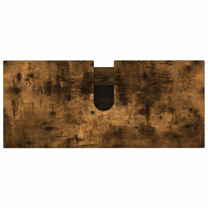 vidaXL Bathroom Vanity Unit Smoked Oak 80 x 35 x 60 cm Engineered Wood