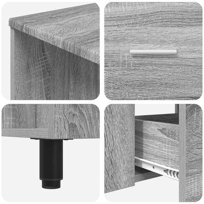 vidaXL Bathroom Vanity Unit Grey Sonoma 80 x 35 x 60 cm