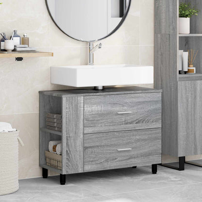 vidaXL Bathroom Vanity Unit Grey Sonoma 80 x 35 x 60 cm