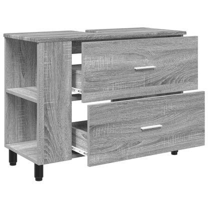 vidaXL Bathroom Vanity Unit Grey Sonoma 80 x 35 x 60 cm