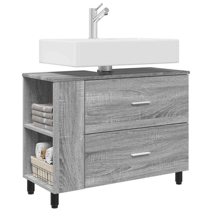 vidaXL Bathroom Vanity Unit Grey Sonoma 80 x 35 x 60 cm