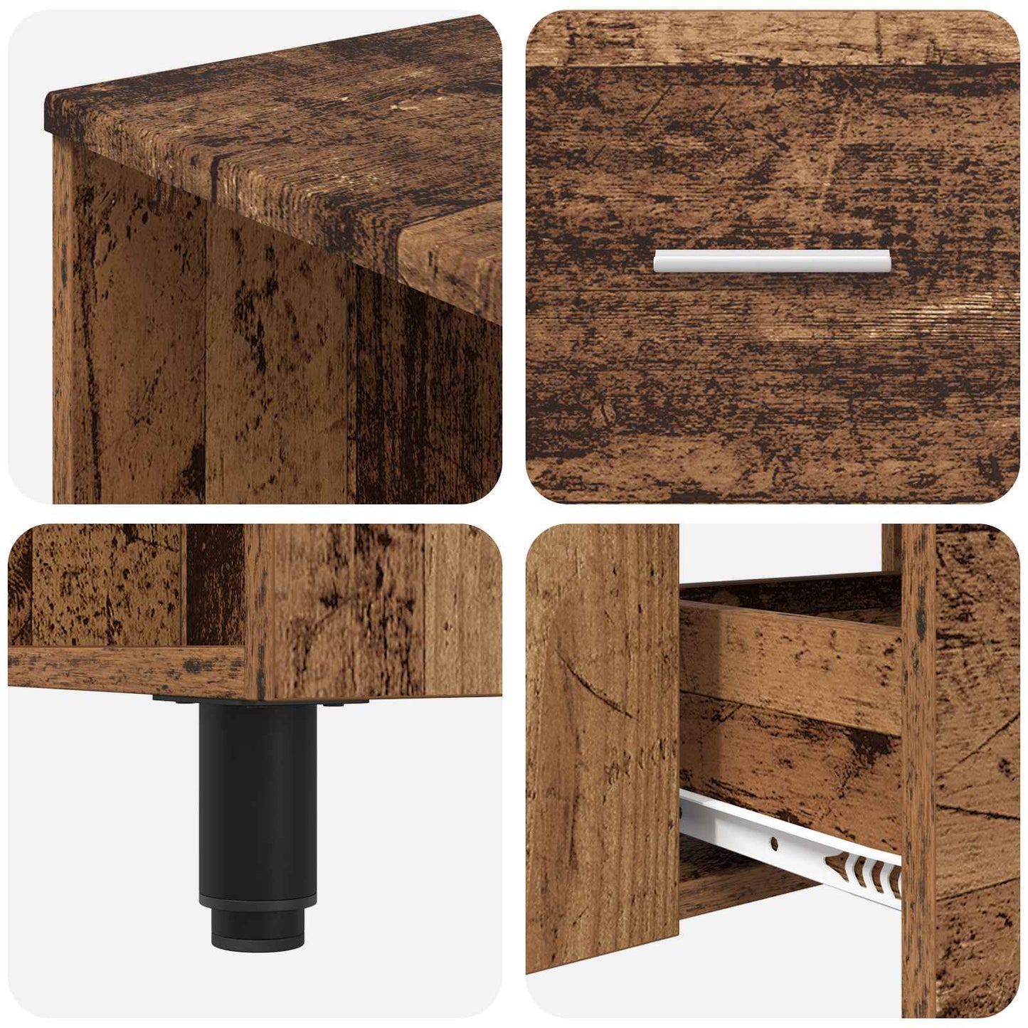 vidaXL Bathroom Vanity Unit Old Wood 80 x 35 x 60 cm Engineered Wood
