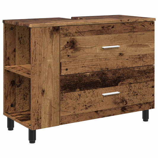 vidaXL Bathroom Vanity Unit Old Wood 80 x 35 x 60 cm Engineered Wood