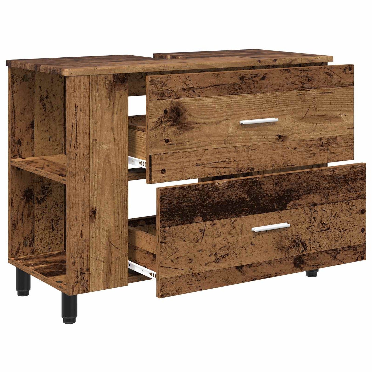 vidaXL Bathroom Vanity Unit Old Wood 80 x 35 x 60 cm Engineered Wood