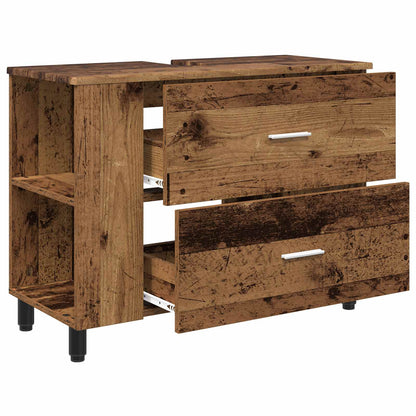 vidaXL Bathroom Vanity Unit Old Wood 80 x 35 x 60 cm Engineered Wood