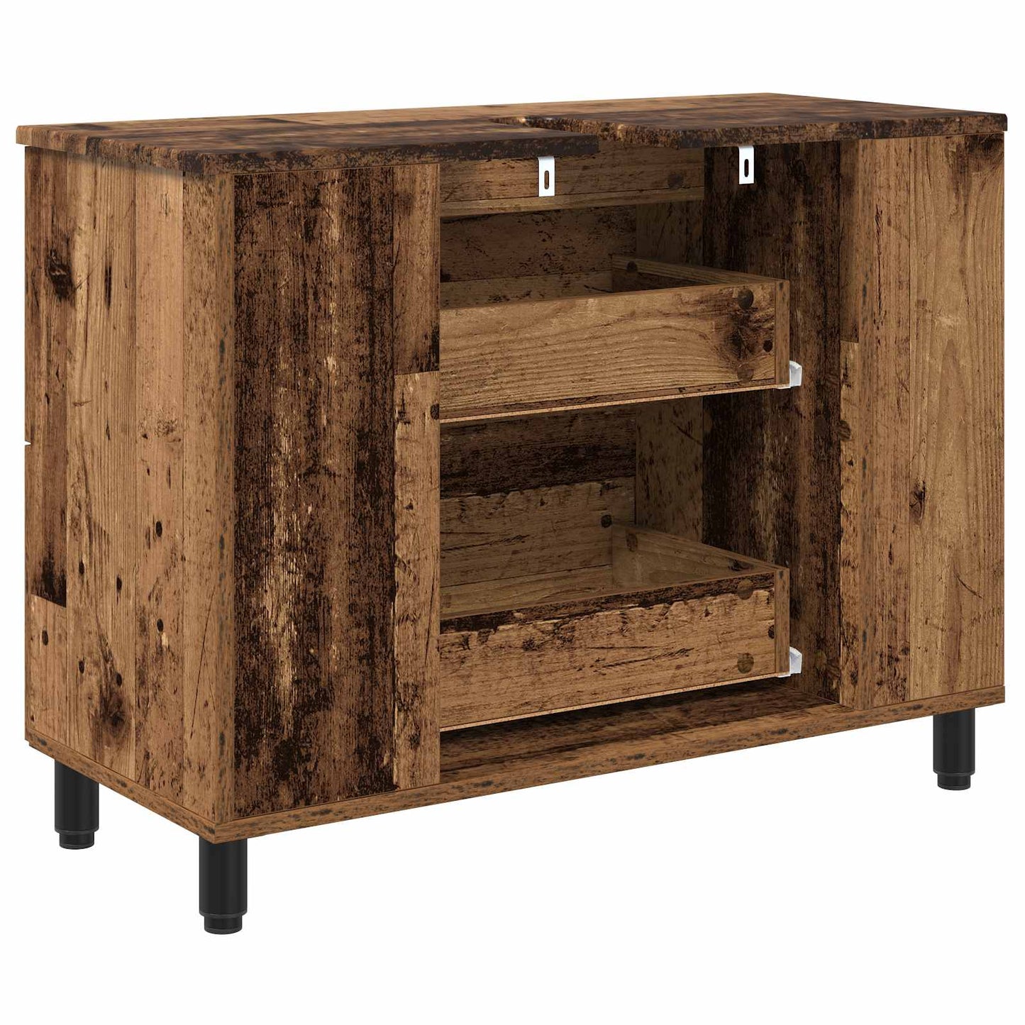 vidaXL Bathroom Vanity Unit Old Wood 80 x 35 x 60 cm Engineered Wood
