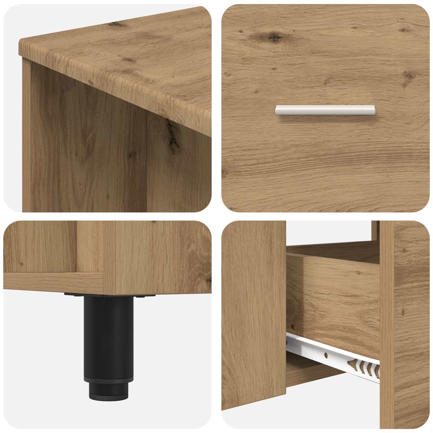 vidaXL Bathroom Vanity Unit Artisan Oak 80 x 35 x 60 cm