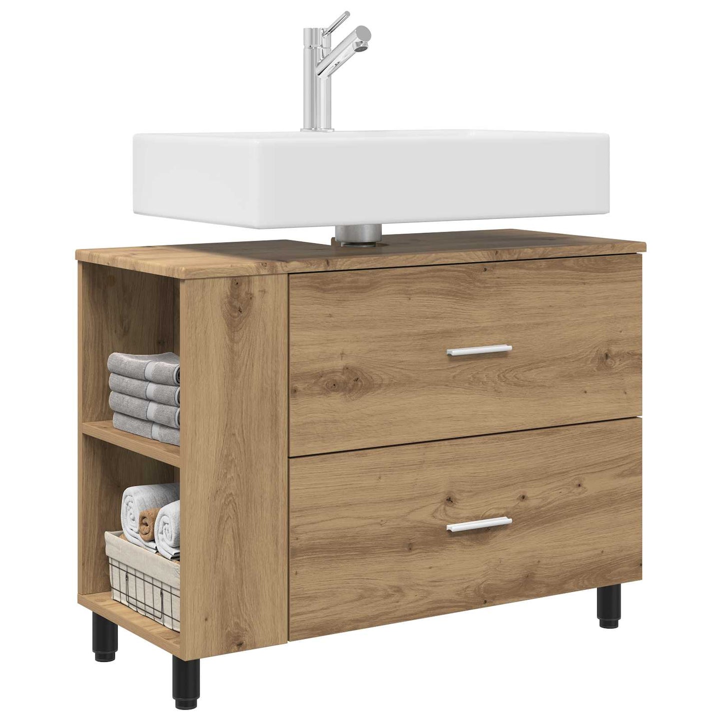 vidaXL Bathroom Vanity Unit Artisan Oak 80 x 35 x 60 cm