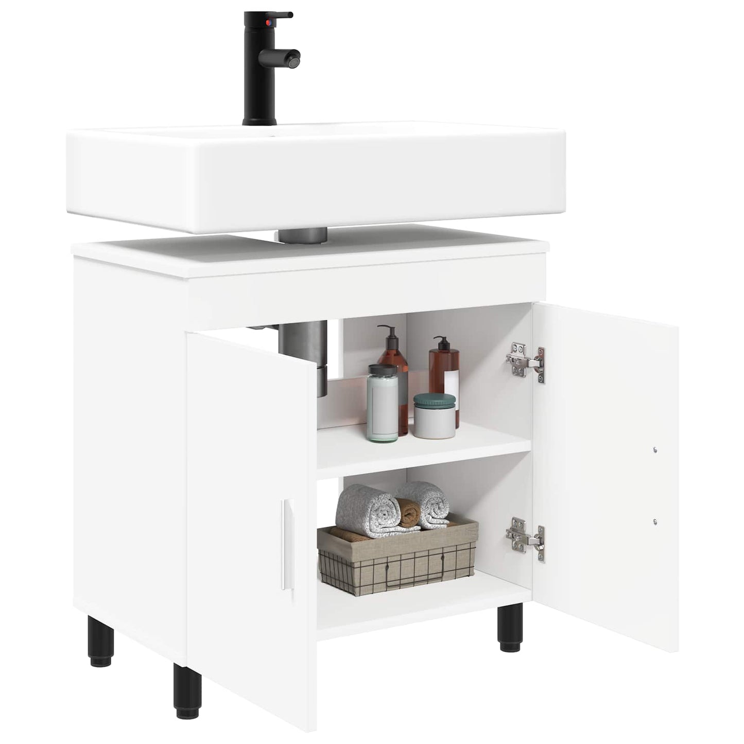 vidaXL Bathroom Vanity Unit White 60 x 35 x 60 cm Engineered Wood