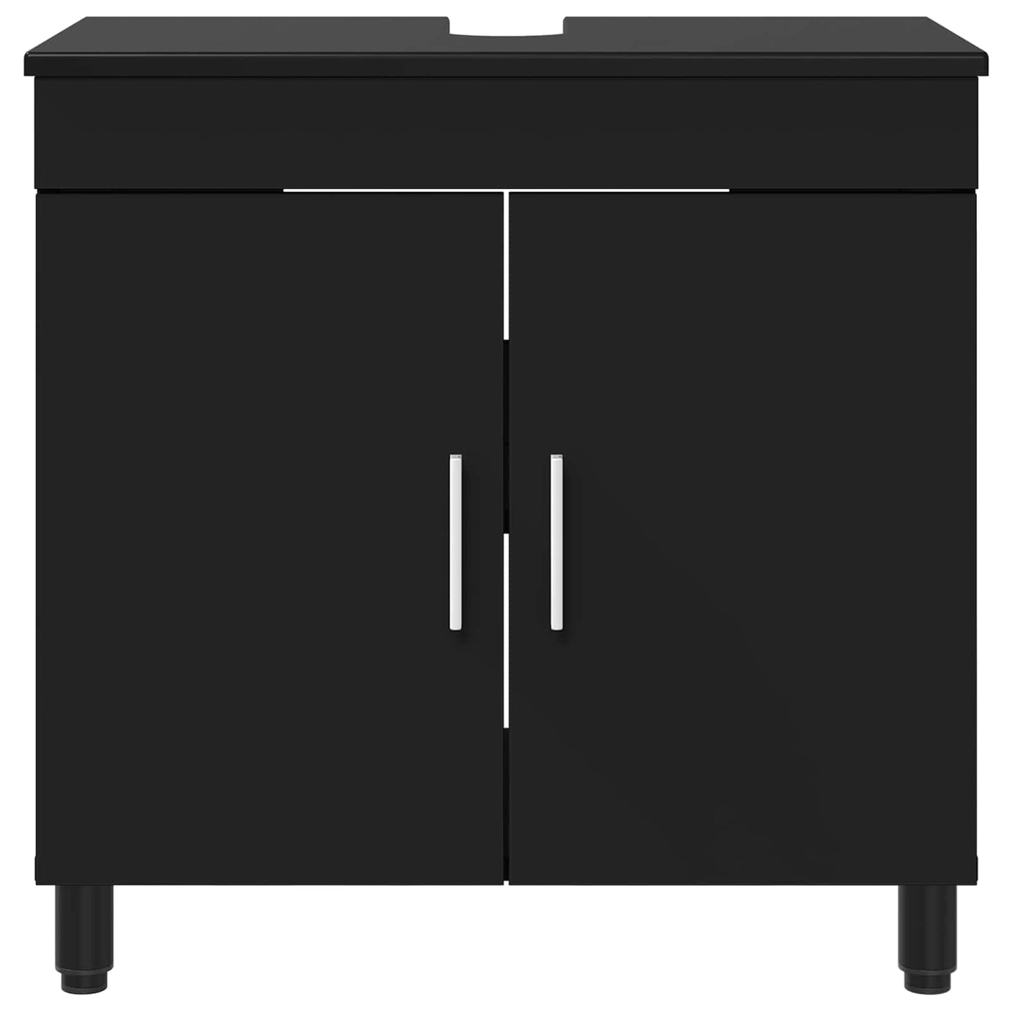 vidaXL Bathroom Vanity Unit Black 60 x 35 x 60 cm Engineered Wood