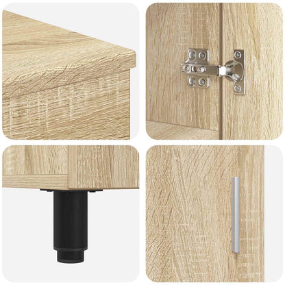 vidaXL Bathroom Vanity Unit Sonoma Oak 60 x 35 x 60 cm Engineered Wood