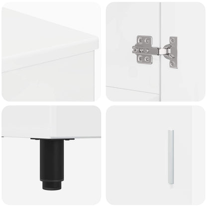 vidaXL Bathroom Vanity Unit High Gloss White 60 x 35 x 60 cm