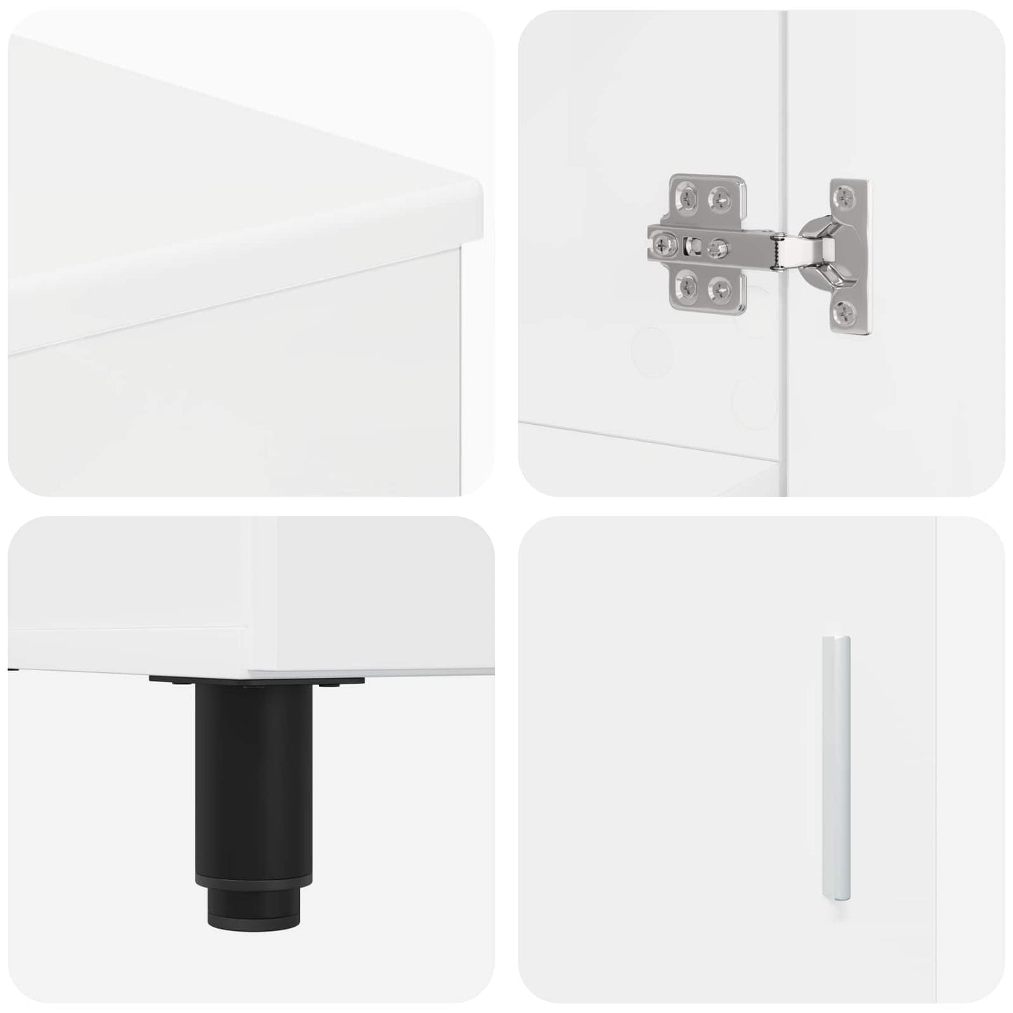 vidaXL Bathroom Vanity Unit High Gloss White 60 x 35 x 60 cm