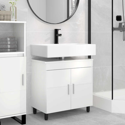 vidaXL Bathroom Vanity Unit High Gloss White 60 x 35 x 60 cm