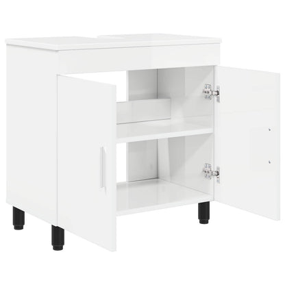 vidaXL Bathroom Vanity Unit High Gloss White 60 x 35 x 60 cm