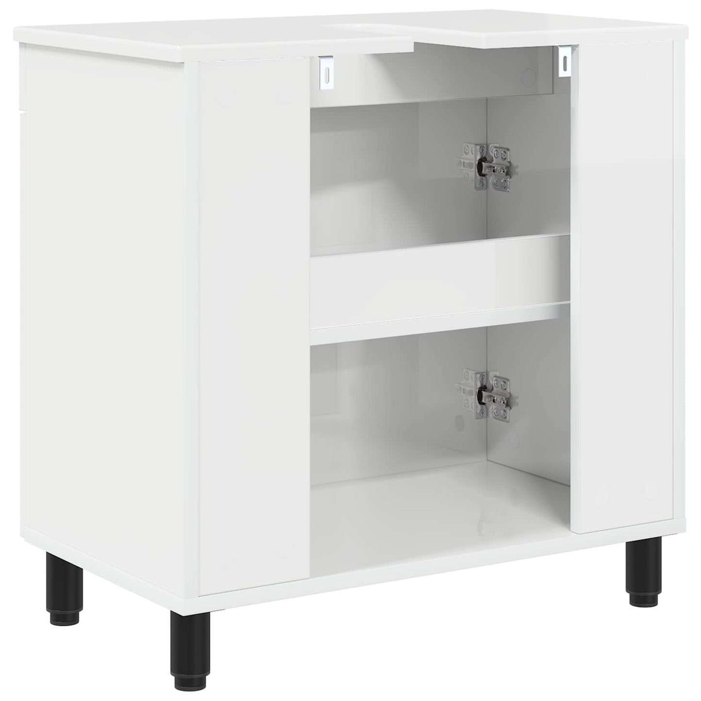 vidaXL Bathroom Vanity Unit High Gloss White 60 x 35 x 60 cm