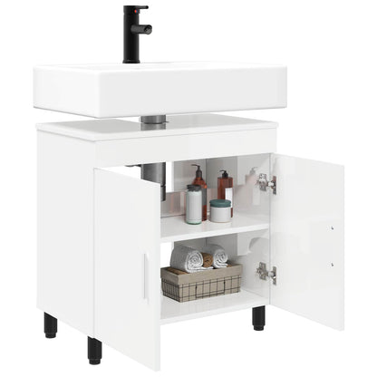 vidaXL Bathroom Vanity Unit High Gloss White 60 x 35 x 60 cm