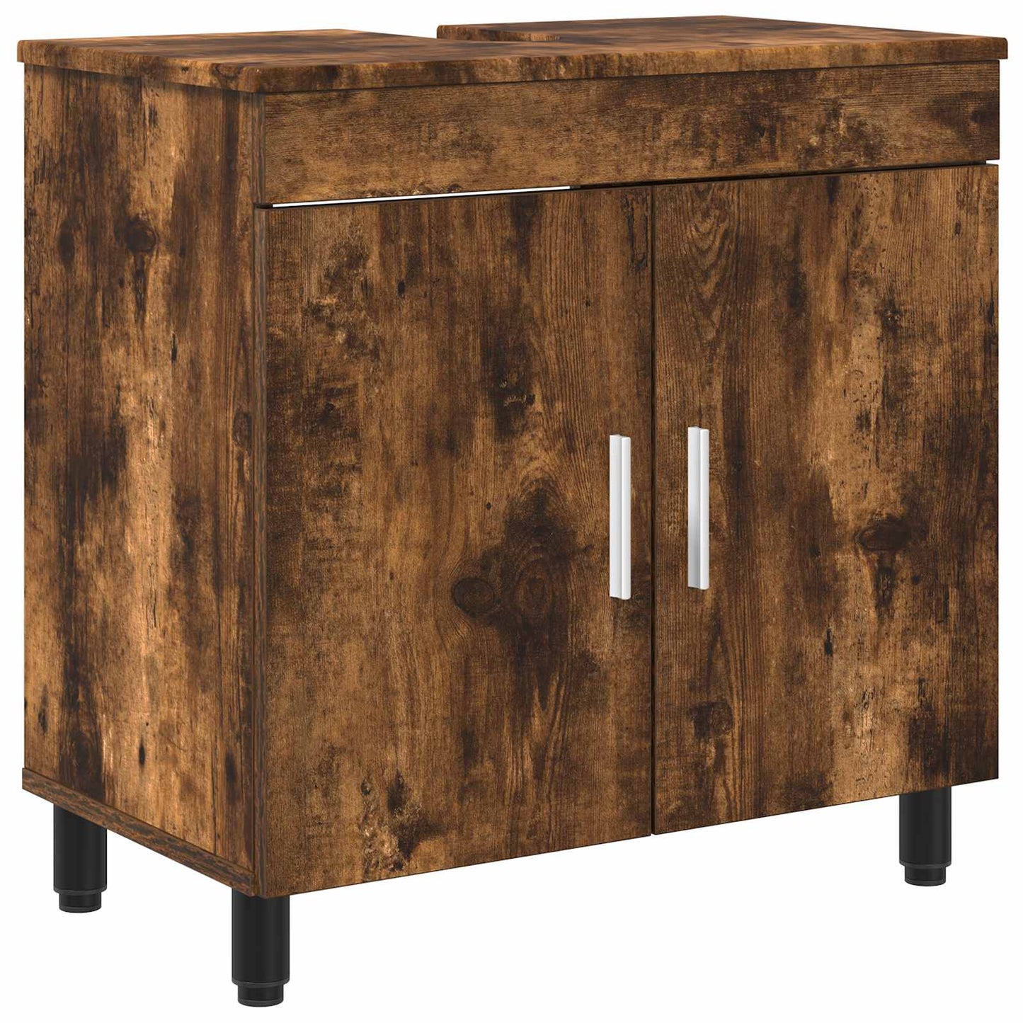 vidaXL Bathroom Vanity Unit Smoked Oak 60 x 35 x 60 cm Engineered Wood
