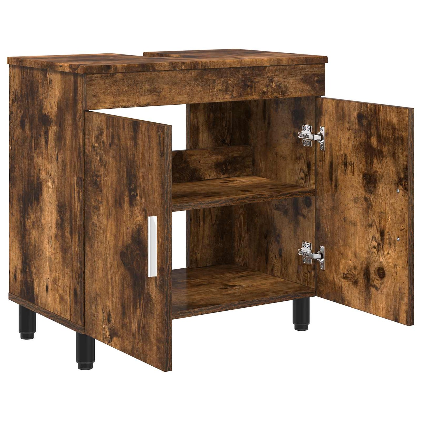 vidaXL Bathroom Vanity Unit Smoked Oak 60 x 35 x 60 cm Engineered Wood