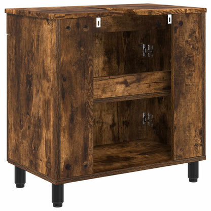 vidaXL Bathroom Vanity Unit Smoked Oak 60 x 35 x 60 cm Engineered Wood