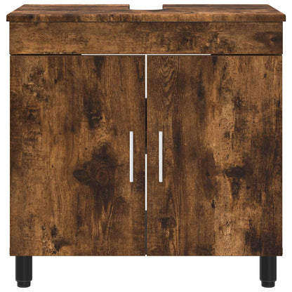 vidaXL Bathroom Vanity Unit Smoked Oak 60 x 35 x 60 cm Engineered Wood