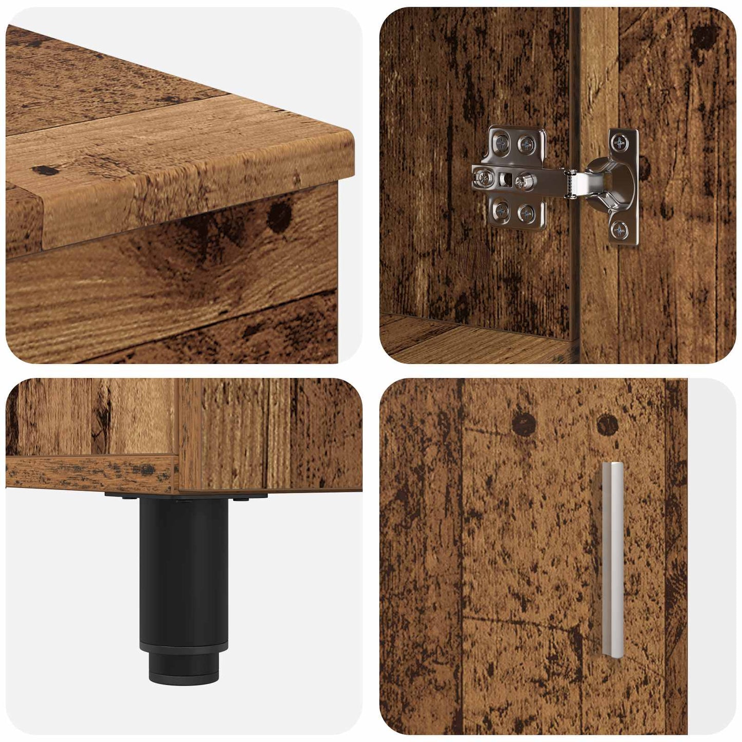 vidaXL Bathroom Vanity Unit Old Wood 60 x 35 x 60 cm Engineered Wood