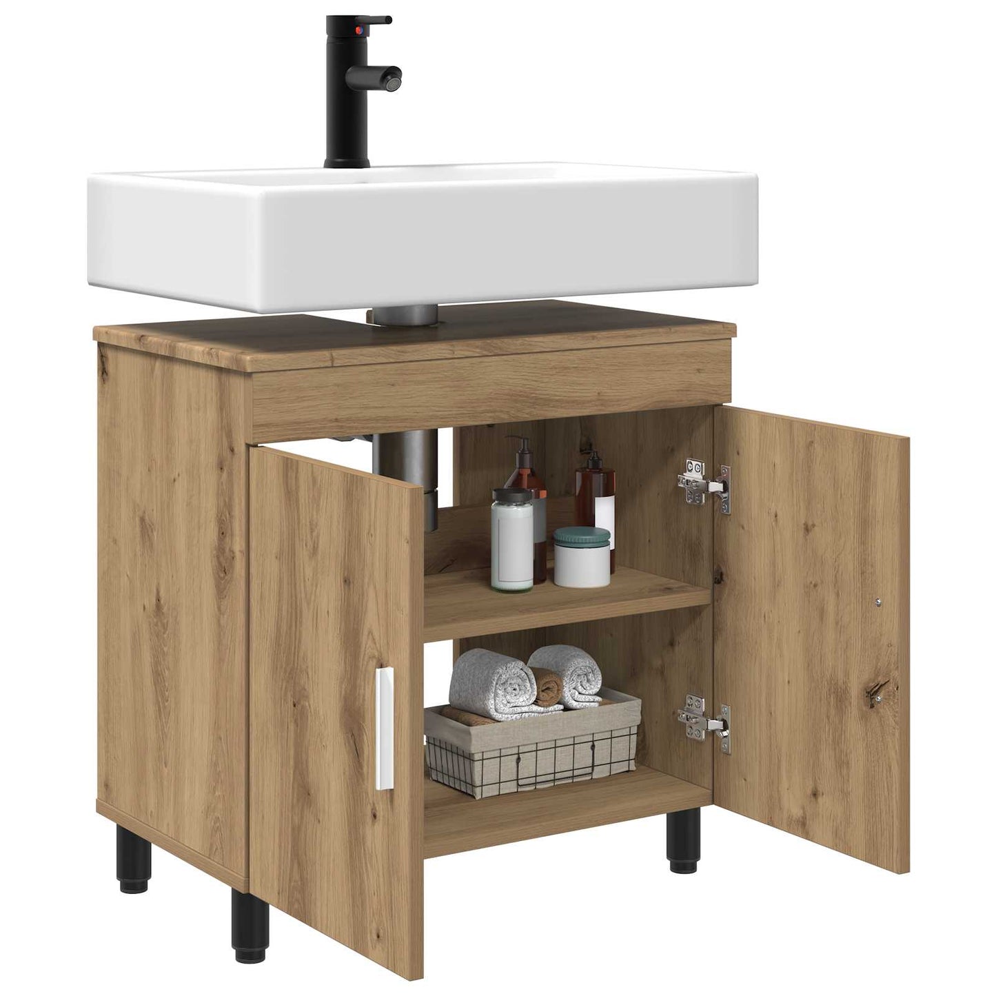 vidaXL Bathroom Vanity Unit Artisan Oak 60 x 35 x 60 cm