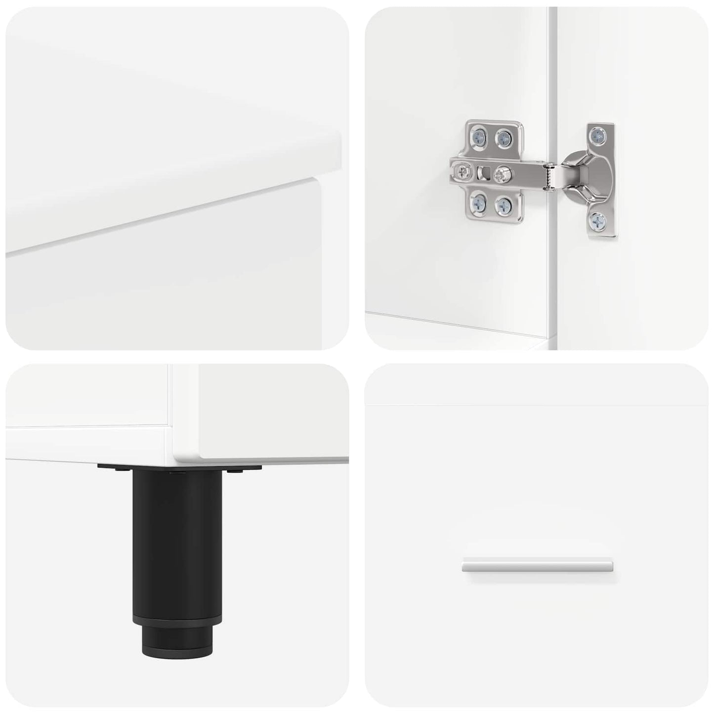 vidaXL Bathroom Vanity Unit White 60 x 35 x 60 cm Engineered Wood