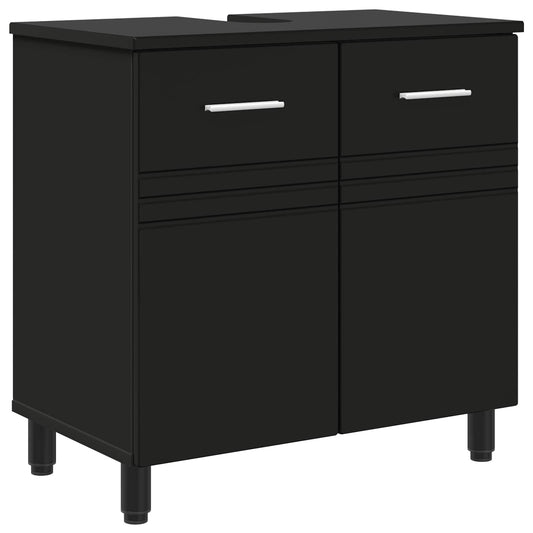 vidaXL Bathroom Vanity Unit Black 60 x 35 x 60 cm Engineered Wood