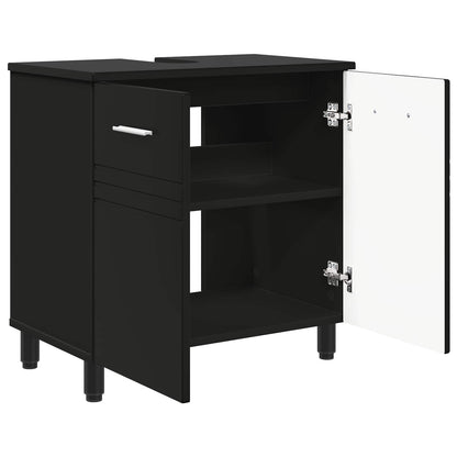 vidaXL Bathroom Vanity Unit Black 60 x 35 x 60 cm Engineered Wood