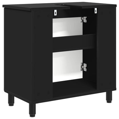 vidaXL Bathroom Vanity Unit Black 60 x 35 x 60 cm Engineered Wood