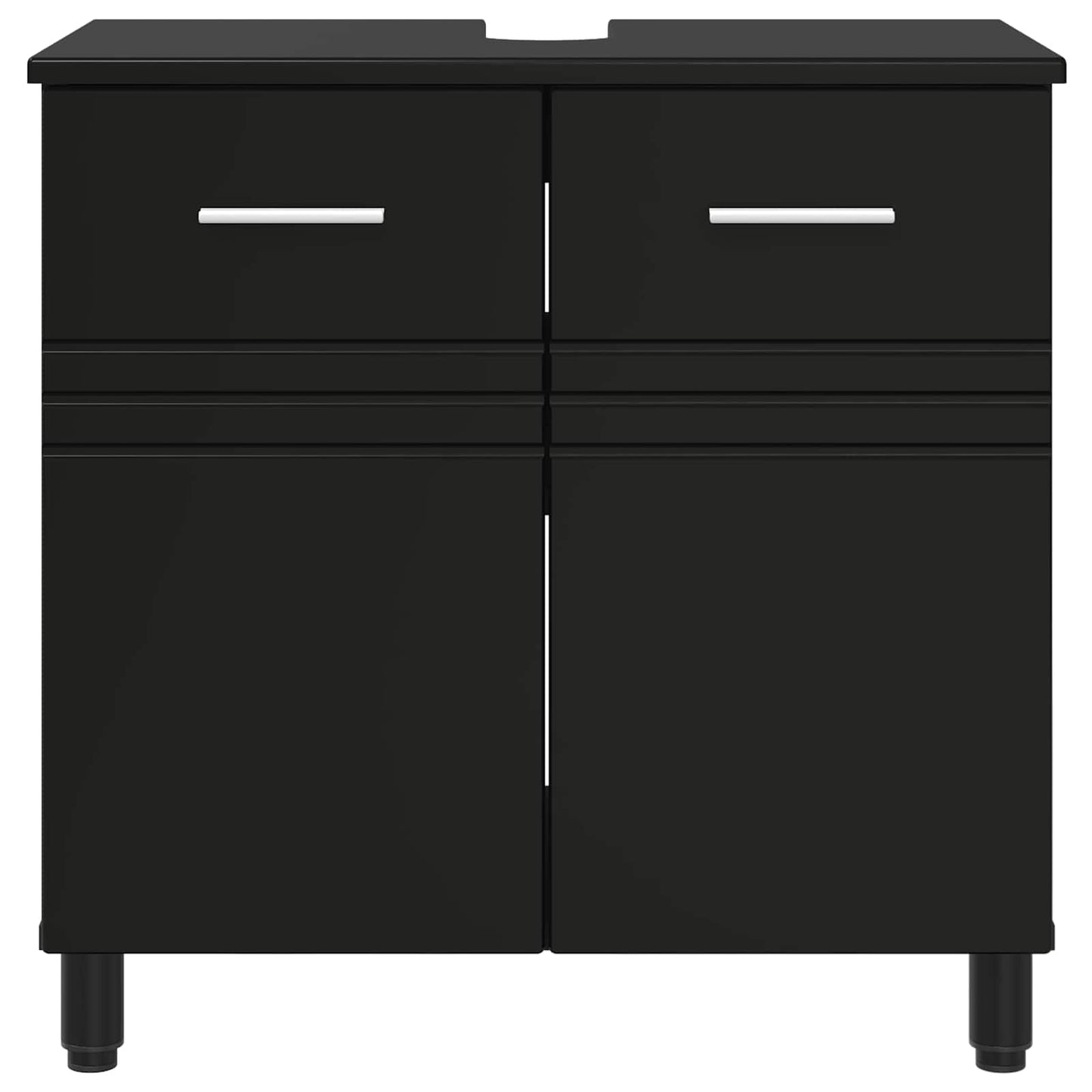 vidaXL Bathroom Vanity Unit Black 60 x 35 x 60 cm Engineered Wood