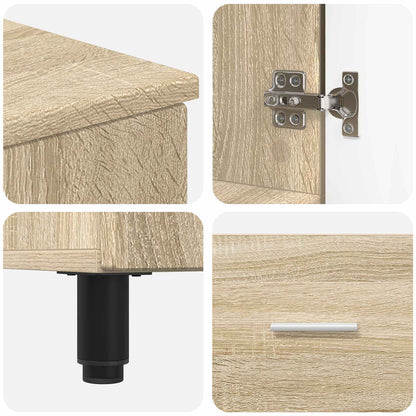 vidaXL Bathroom Vanity Unit Sonoma Oak 60 x 35 x 60 cm Engineered Wood