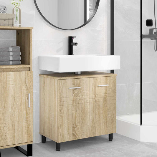 vidaXL Bathroom Vanity Unit Sonoma Oak 60 x 35 x 60 cm Engineered Wood