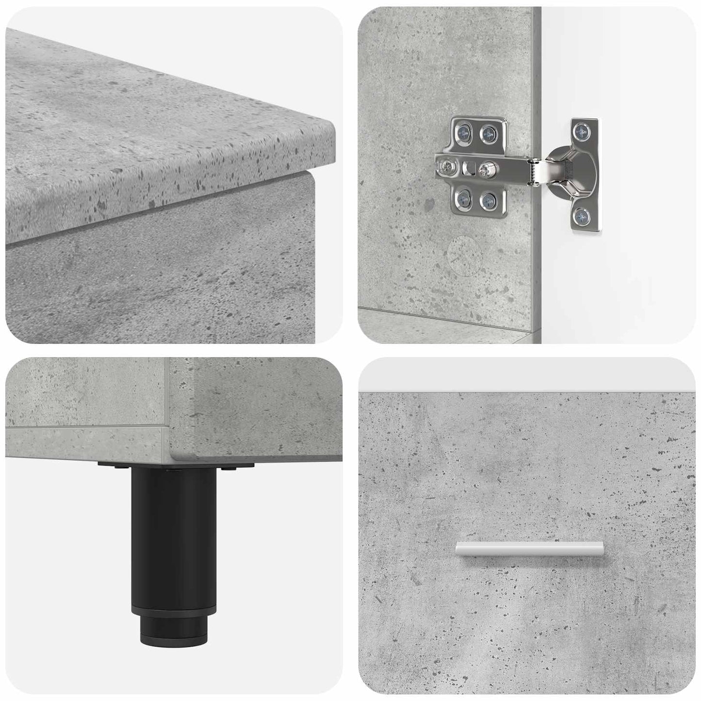vidaXL Bathroom Vanity Unit Concrete Grey 60 x 35 x 60 cm