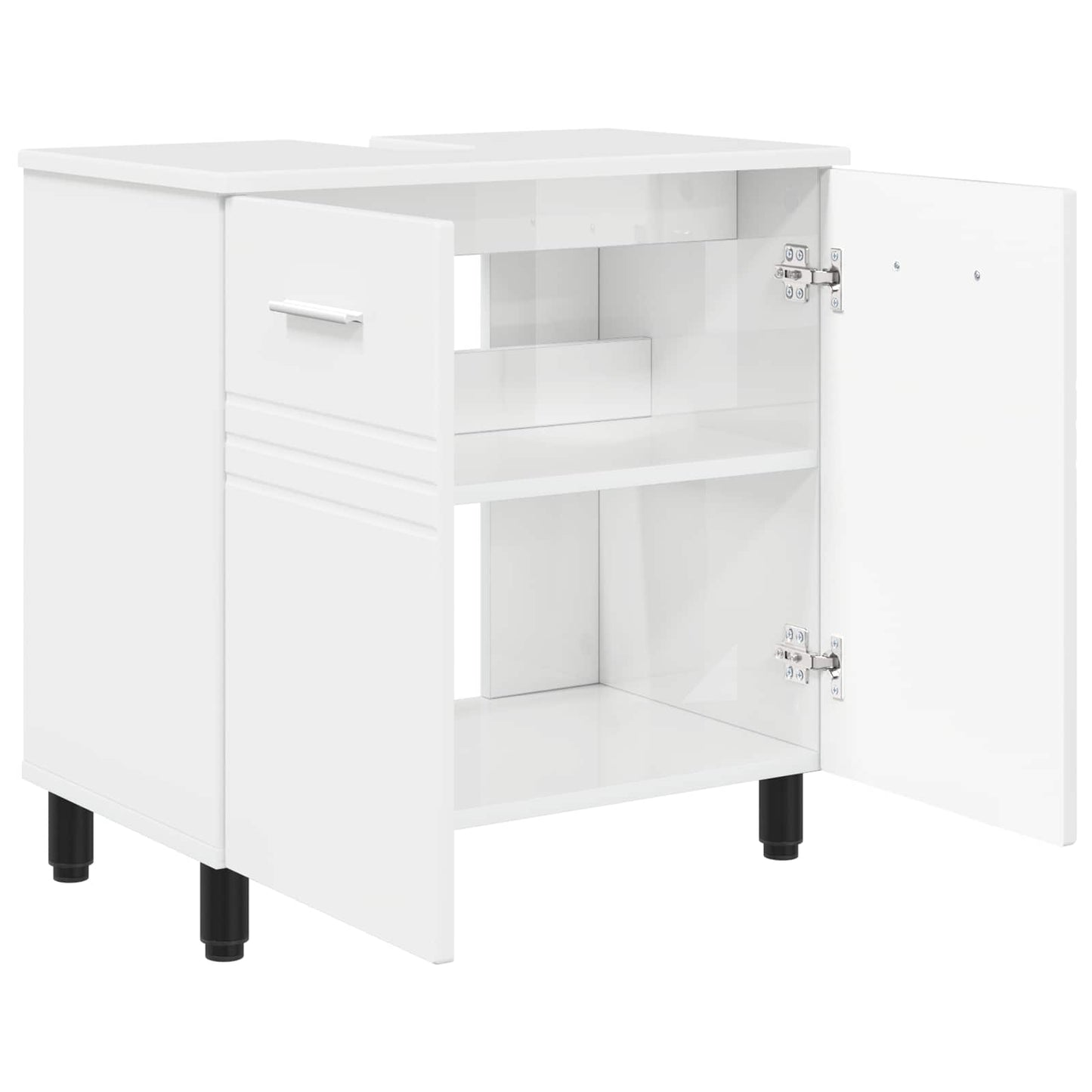 vidaXL Bathroom Vanity Unit High Gloss White 60 x 35 x 60 cm