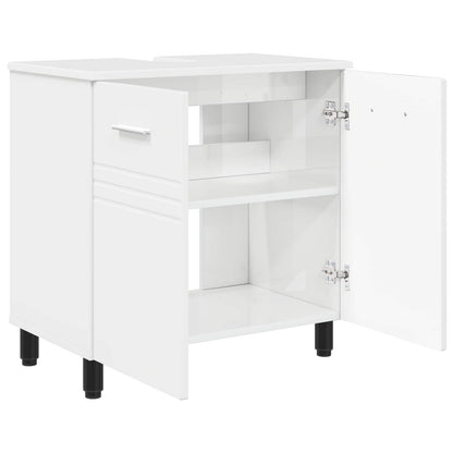 vidaXL Bathroom Vanity Unit High Gloss White 60 x 35 x 60 cm