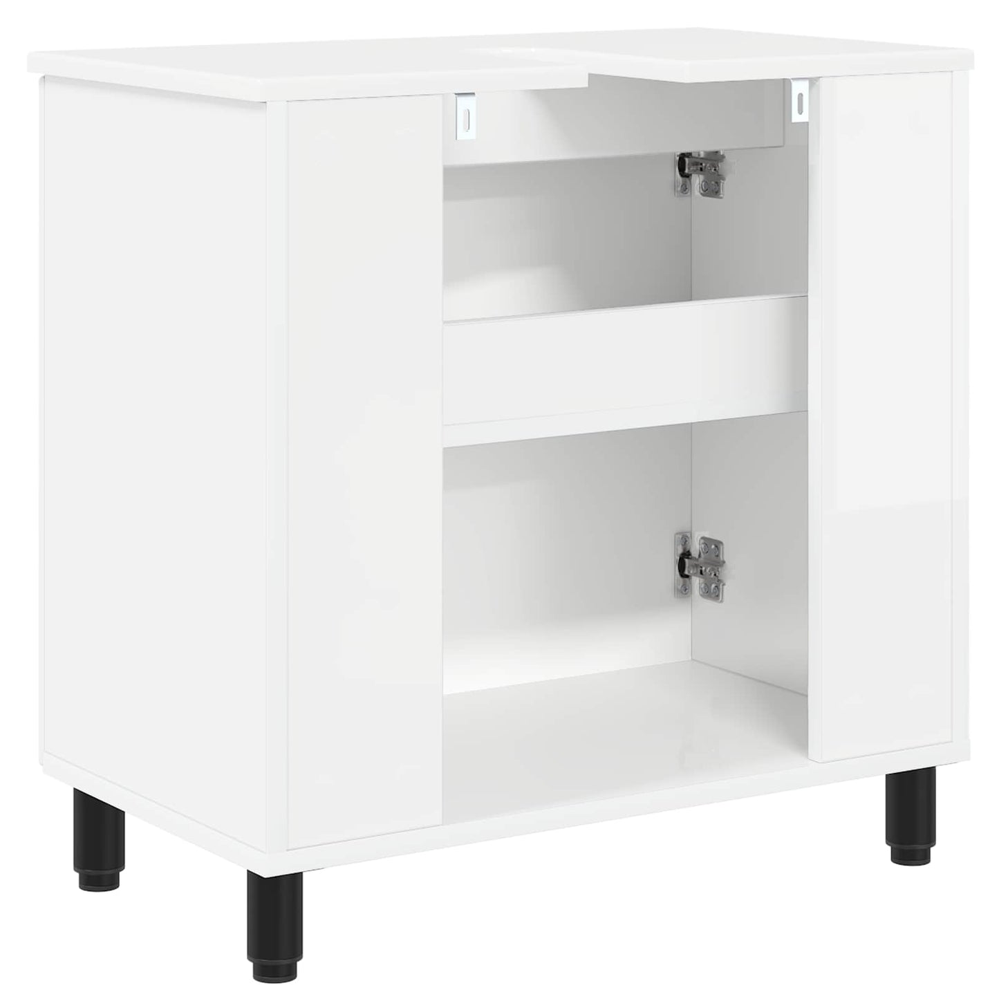 vidaXL Bathroom Vanity Unit High Gloss White 60 x 35 x 60 cm