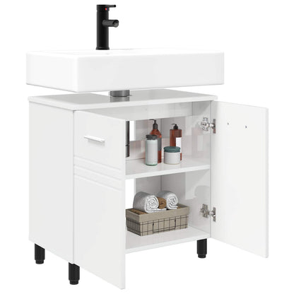 vidaXL Bathroom Vanity Unit High Gloss White 60 x 35 x 60 cm