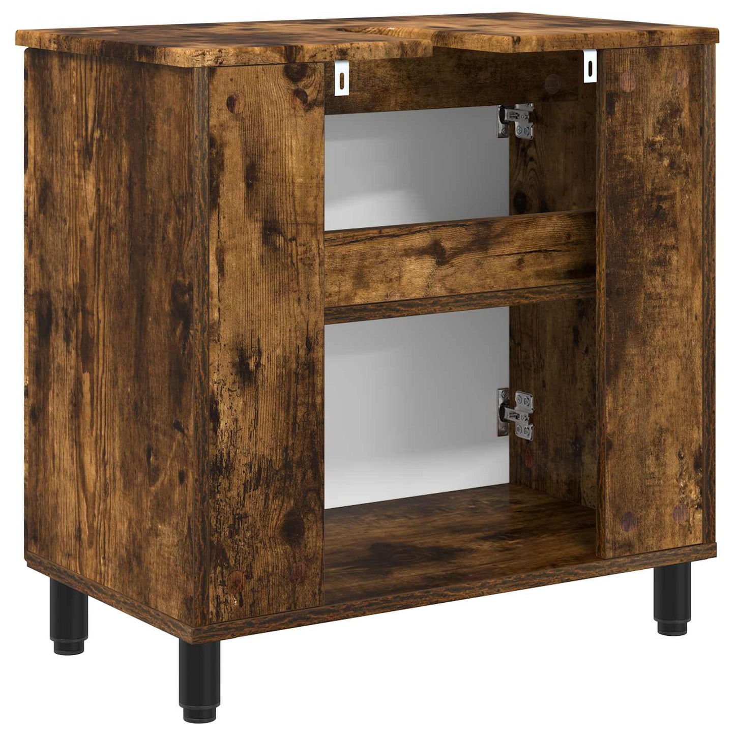 vidaXL Bathroom Vanity Unit Smoked Oak 60 x 35 x 60 cm Engineered Wood