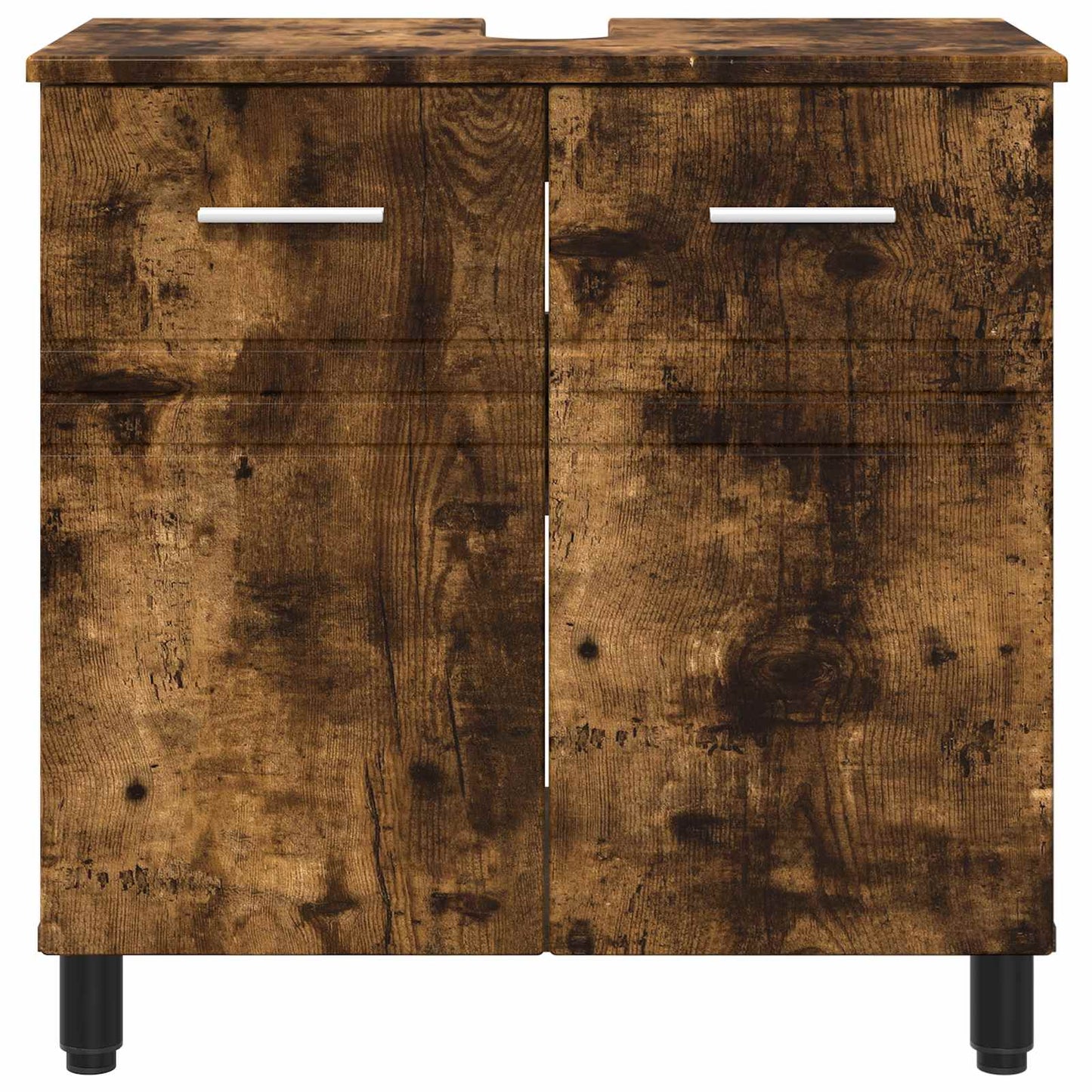vidaXL Bathroom Vanity Unit Smoked Oak 60 x 35 x 60 cm Engineered Wood
